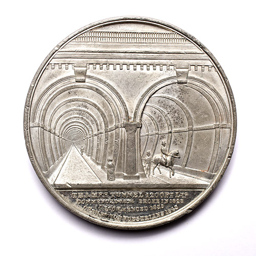 Medal upamiętniający otwarcie tunelu pod Tamizą w Londynie w 1843 r.