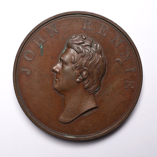 Medal upamiętniający inżyniera Johna Rennie (1761-1821).